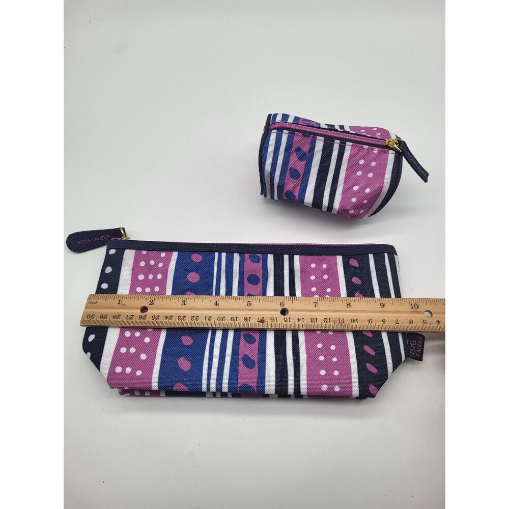 Estee Lauder Cosmetic/Makeup/Travel Pouches X 2 Purple Blue - Picture 4 of 7